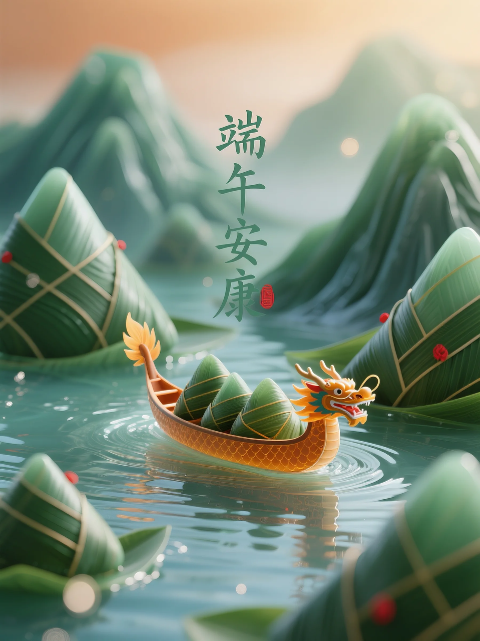 即梦AI 【节日系列】【端午节】| 分享6组不同风格的端午节海报制作,附提示词