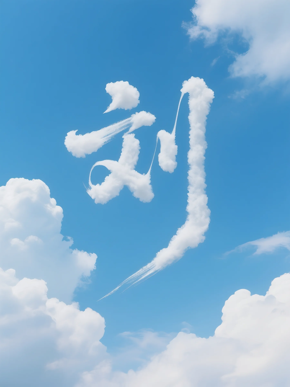 即梦AI 【云】| 用一片云制作姓氏字,附提示词