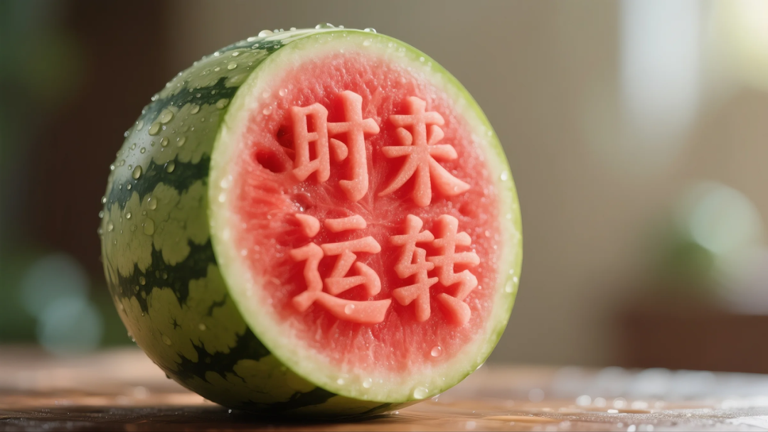 即梦AI 【水果】【西瓜】| 炎炎夏日,来点西瓜字体解解渴,附提示词