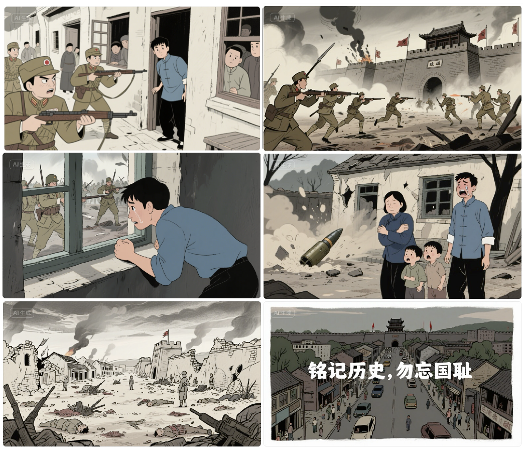 十五分钟，AI助你生成《铭记》纪录片短视频，纪念我们应该记住的一切人和事（手把手教你玩转AI）