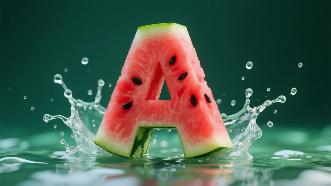 即梦AI 【水果】【西瓜】| 炎炎夏日,来点西瓜字体解解渴,附提示词