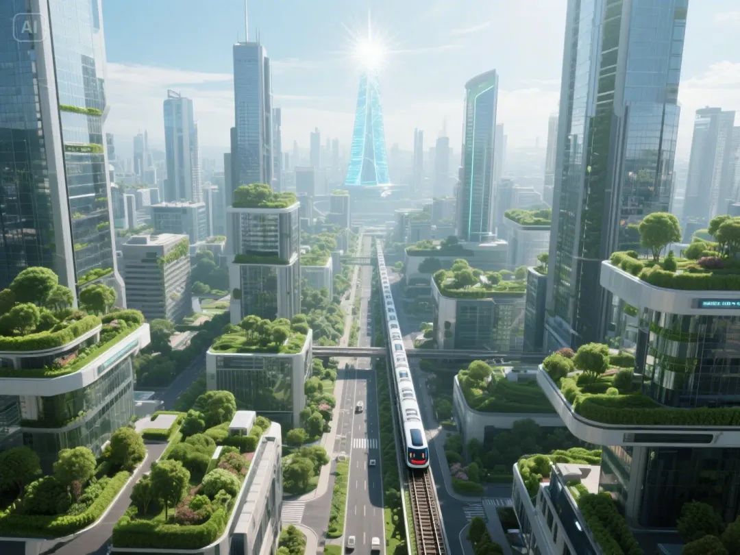 即梦AI画图教程:(七十四)未来城市·空中花园