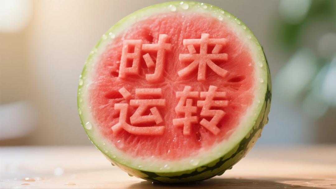 即梦AI 【水果】【西瓜】| 炎炎夏日,来点西瓜字体解解渴,附提示词