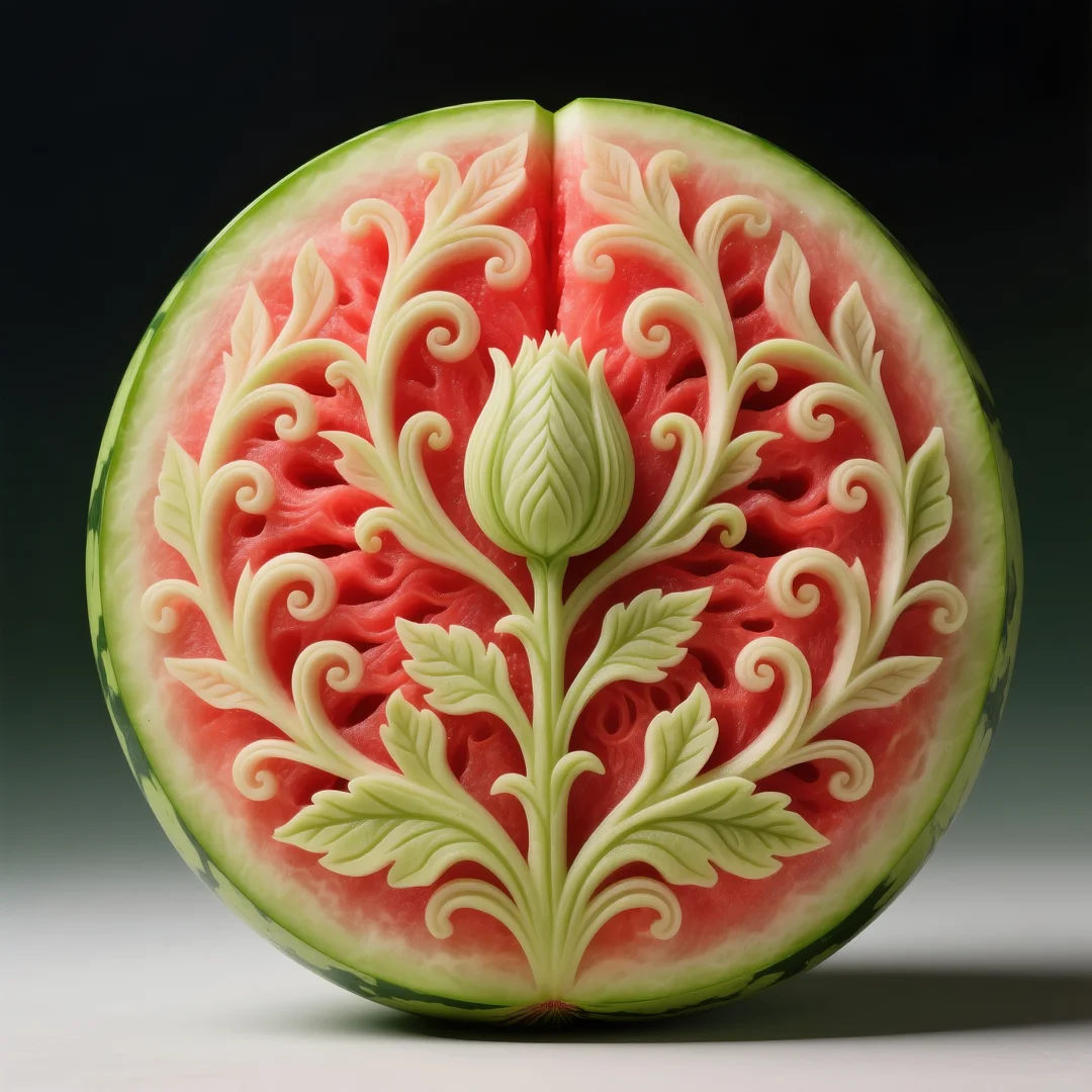 即梦AI 【水果】【西瓜】| 炎炎夏日,来一组赏心悦目的西瓜图案解暑降温,附提示词