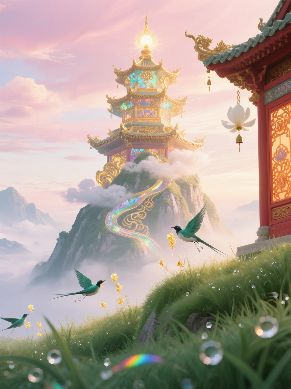 即梦AI 【仙侠神话】| 云顶仙宫,仙景同游,附提示词