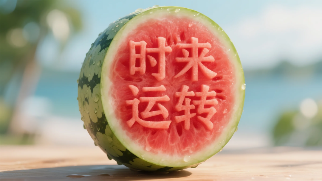即梦AI 【水果】【西瓜】| 炎炎夏日,来点西瓜字体解解渴,附提示词