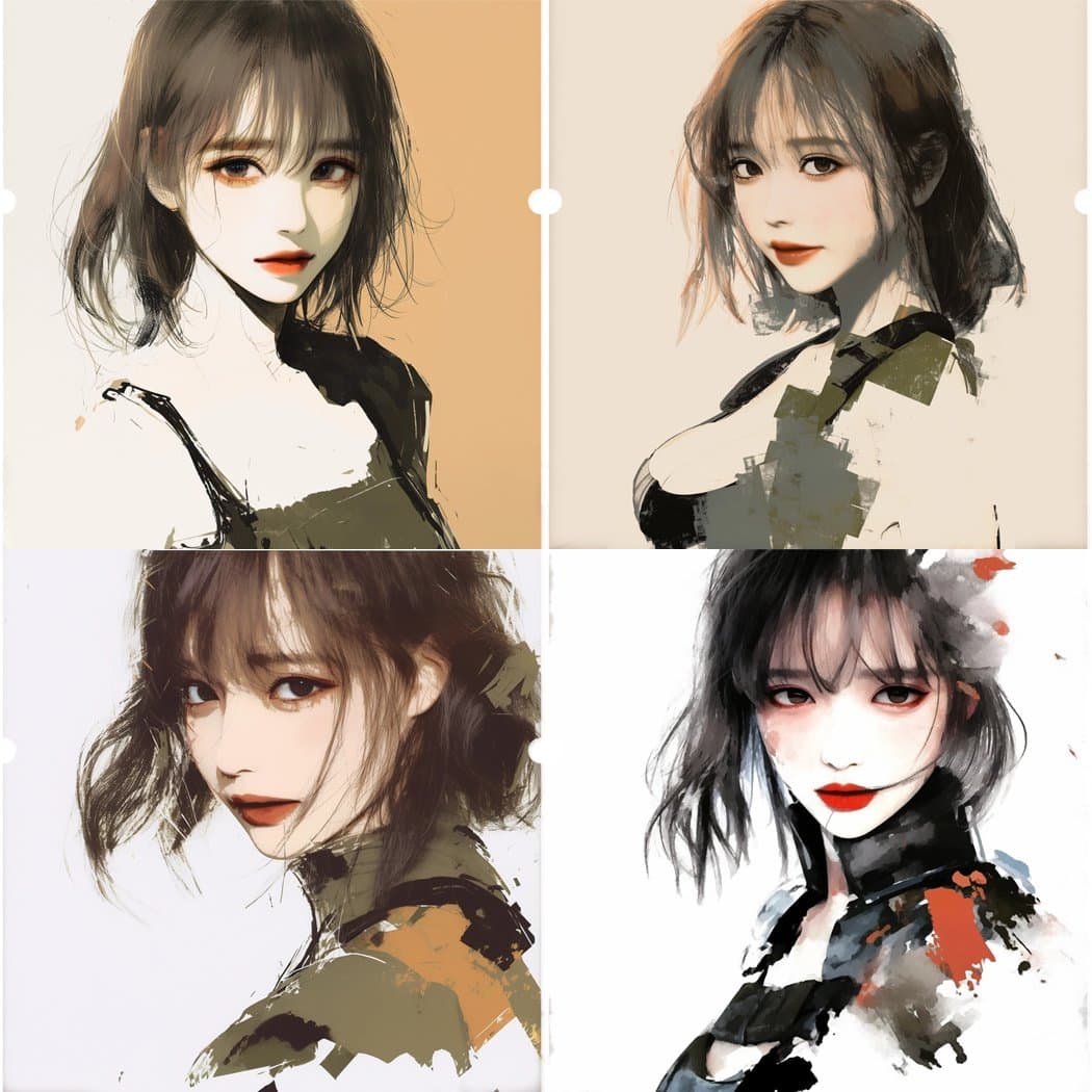 【AI头像绘画】5种绝美画风提示词分享（一）！无AI痕迹，就像手绘！