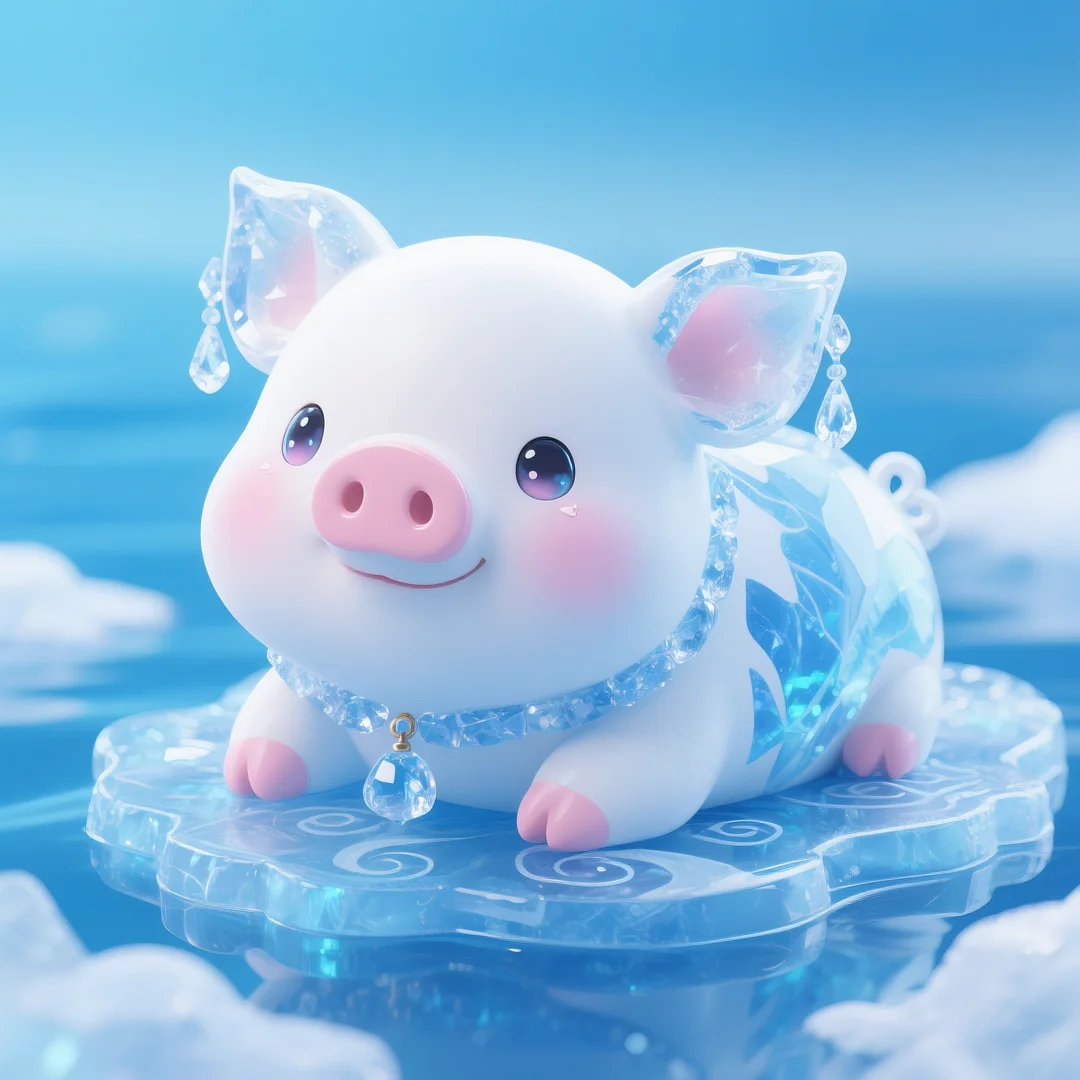 即梦AI 【动物】【十二生肖】| 炎炎夏日冰晶质感清凉版十二生肖头像,附提示词