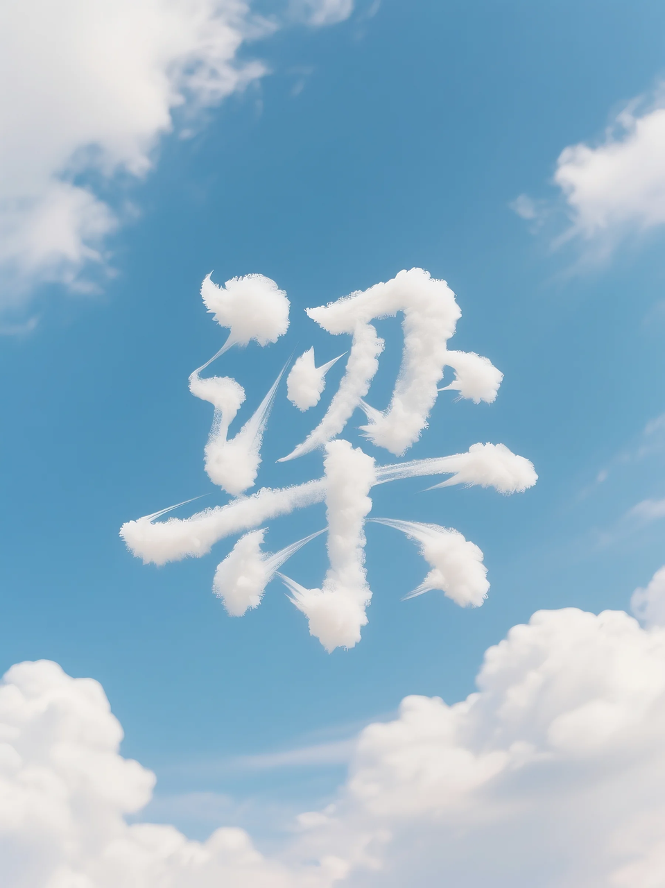 即梦AI 【云】| 用一片云制作姓氏字,附提示词