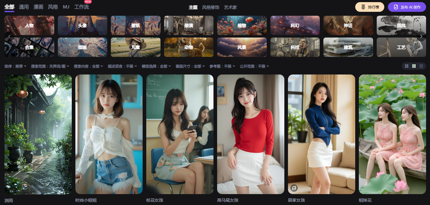 AI绘画网站Top10 2025热门在线创作绘图ai排行