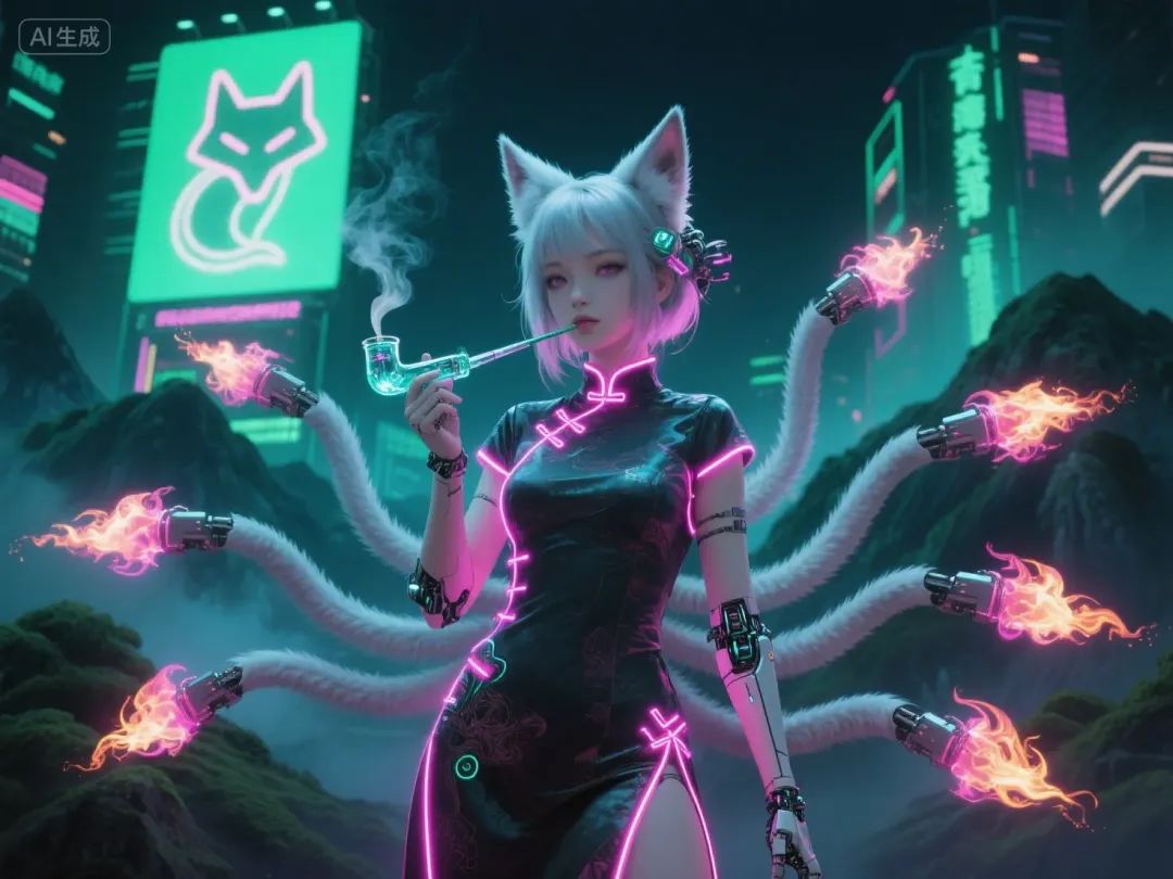 即梦AI画图教程：（七十七）赛博朋克古风人物创作指南