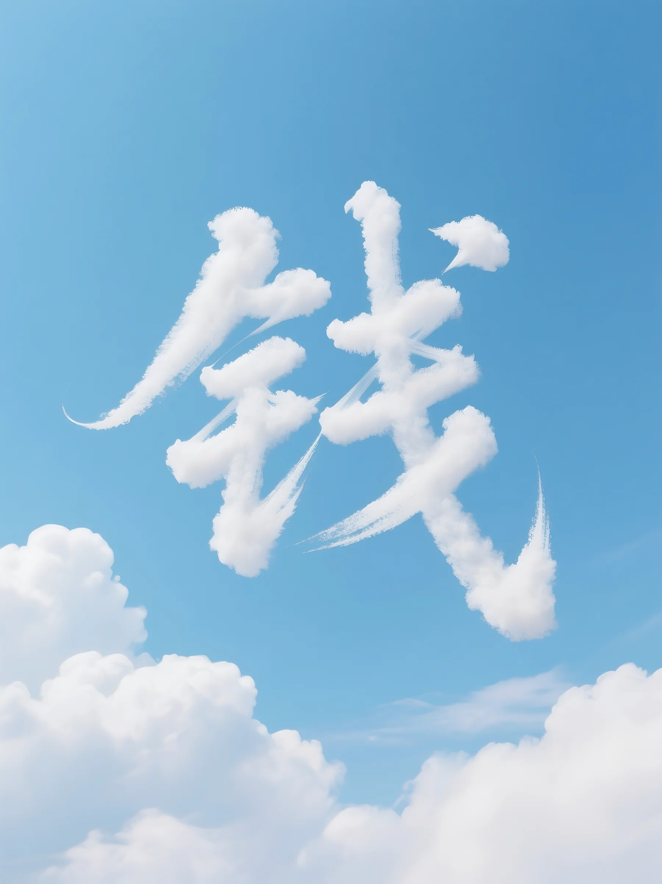 即梦AI 【云】| 用一片云制作姓氏字,附提示词