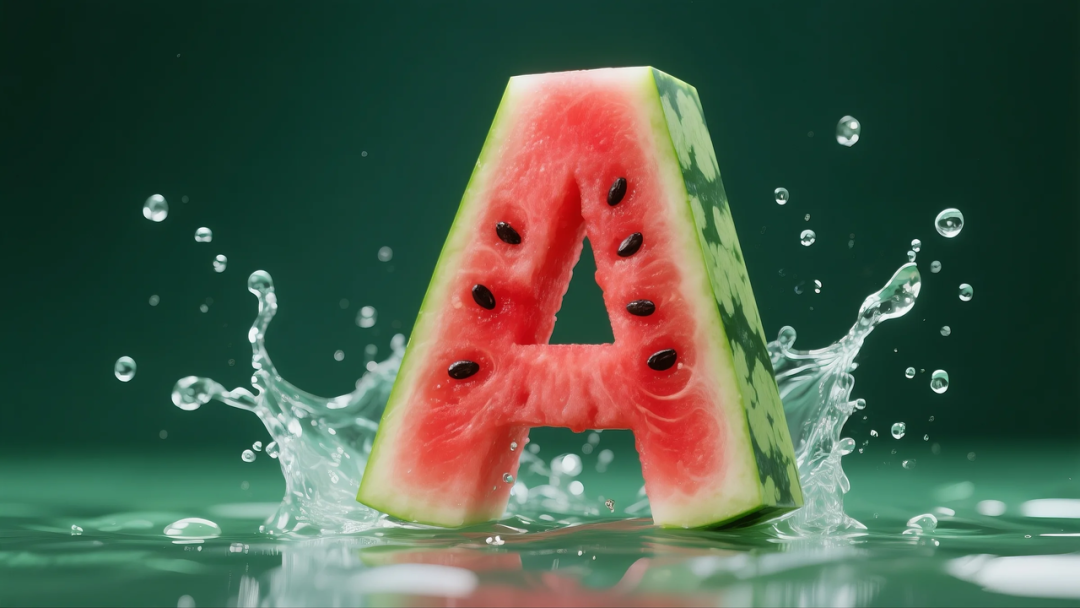 即梦AI 【水果】【西瓜】| 炎炎夏日,来点西瓜字体解解渴,附提示词
