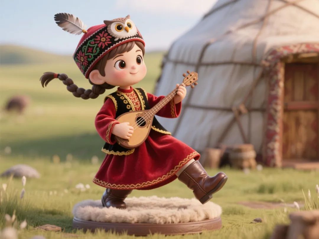 AI爆款提示词！56个民族少女手办的绘画图