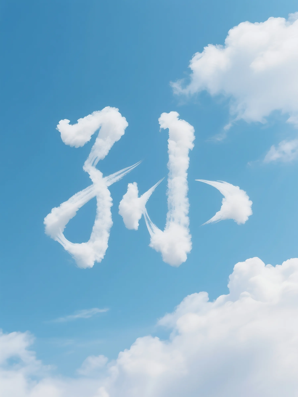 即梦AI 【云】| 用一片云制作姓氏字,附提示词