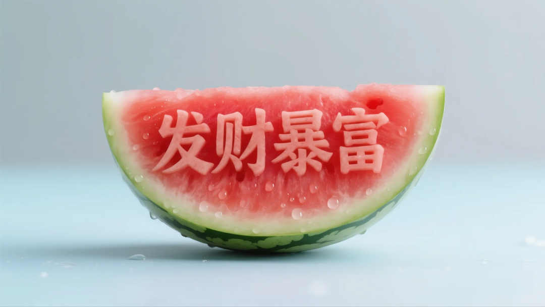 即梦AI 【水果】【西瓜】| 炎炎夏日,来点西瓜字体解解渴,附提示词