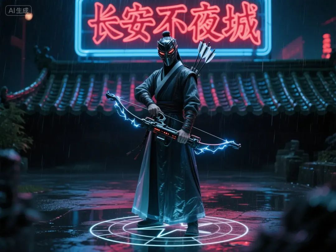 即梦AI画图教程：（七十七）赛博朋克古风人物创作指南