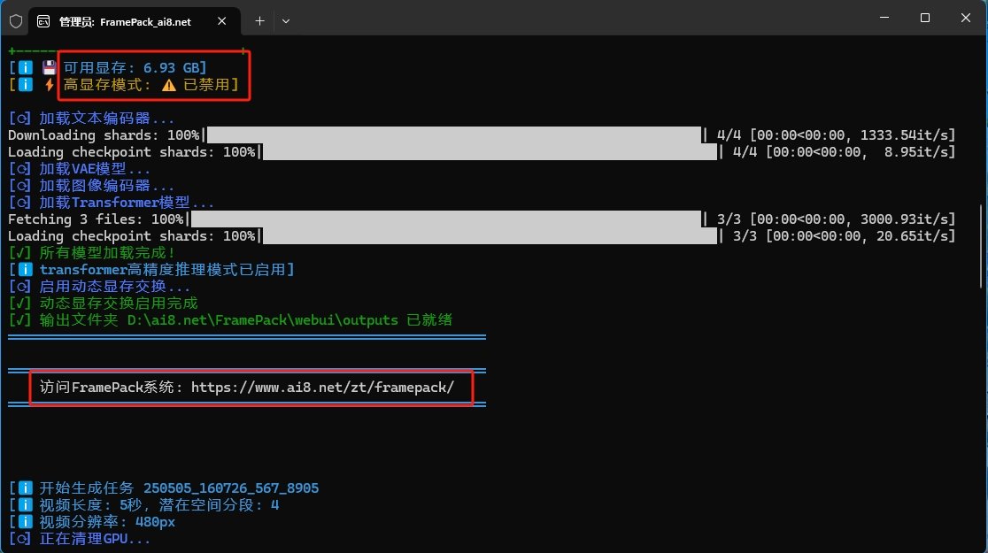 FramePack AI图生视频软件新手使用教程