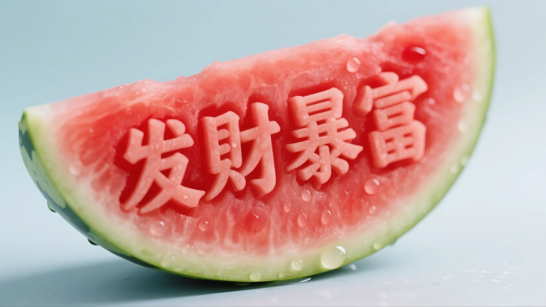 即梦AI 【水果】【西瓜】| 炎炎夏日,来点西瓜字体解解渴,附提示词