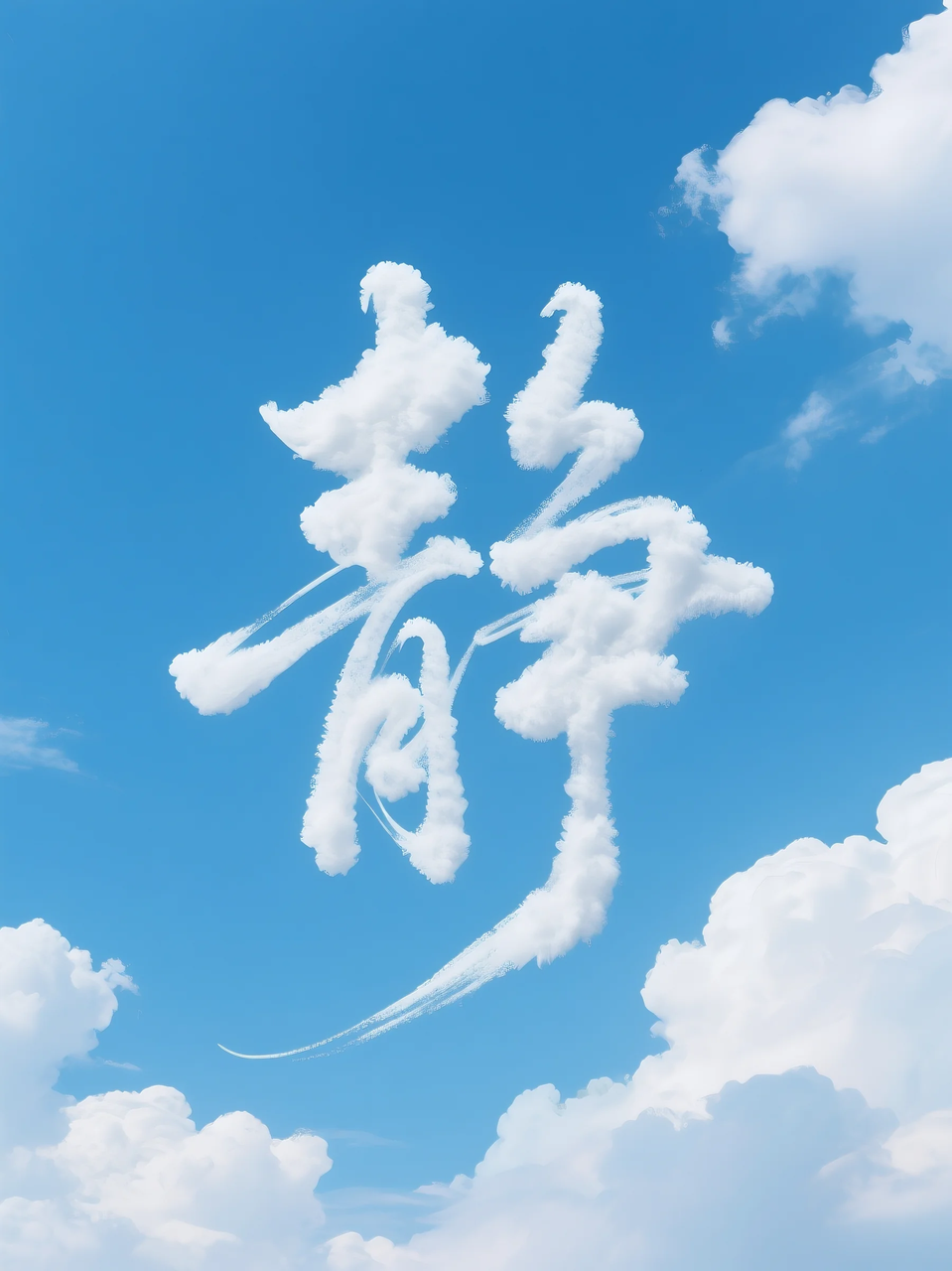 即梦AI 【云】| 用一片云制作姓氏字,附提示词