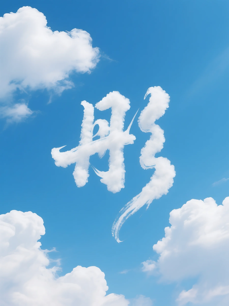 即梦AI 【云】| 用一片云制作姓氏字,附提示词