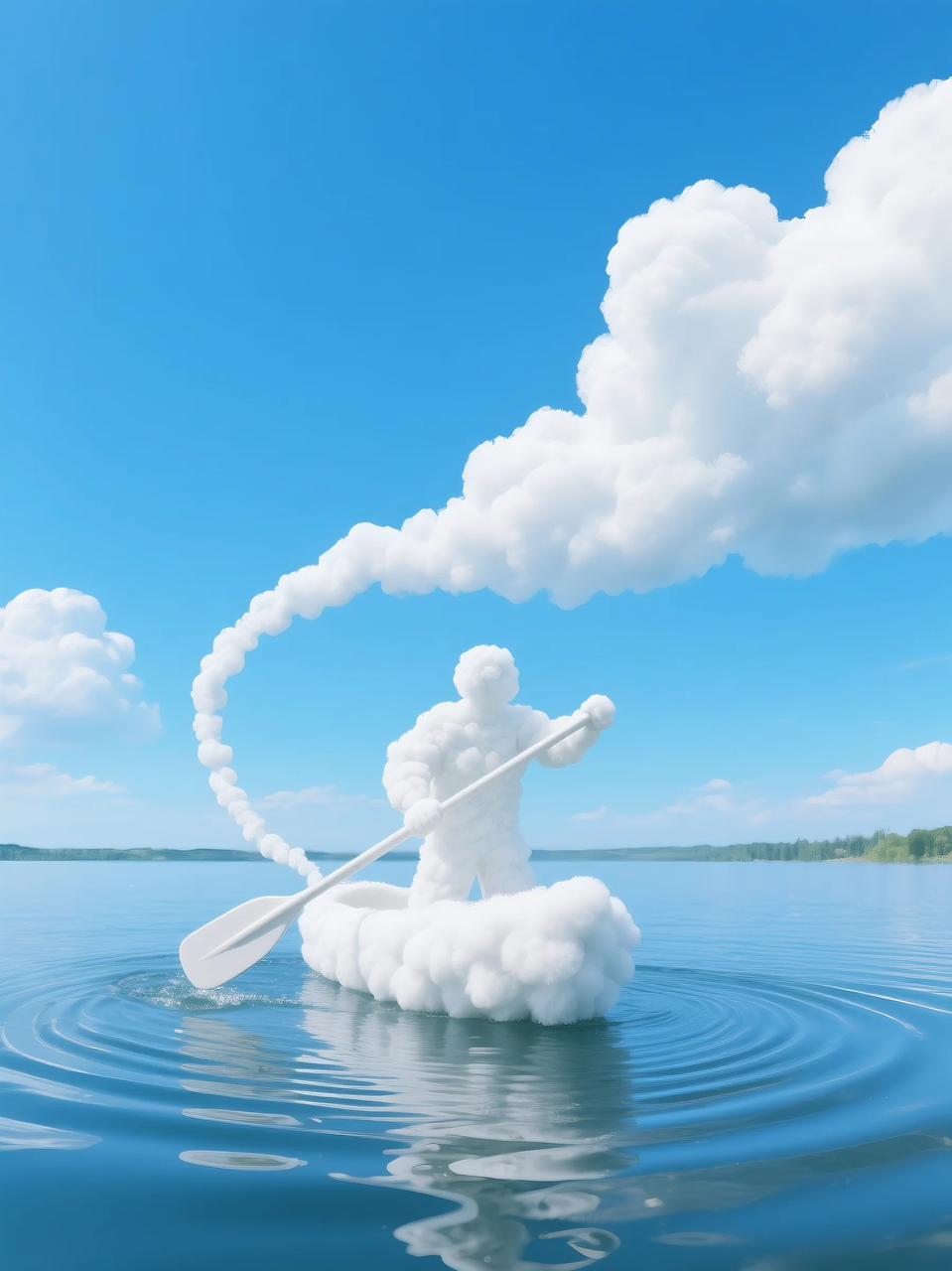 即梦AI 【云】| 一朵热爱运动的云,附提示词