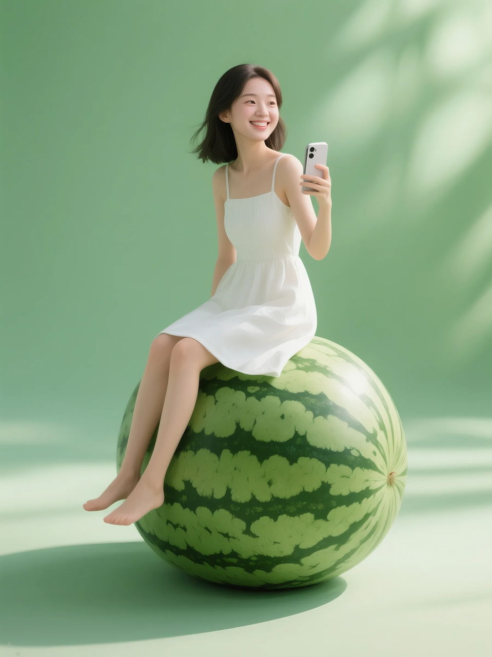 即梦AI 【水果】【西瓜】| 夏日里西瓜上的童趣,附提示词