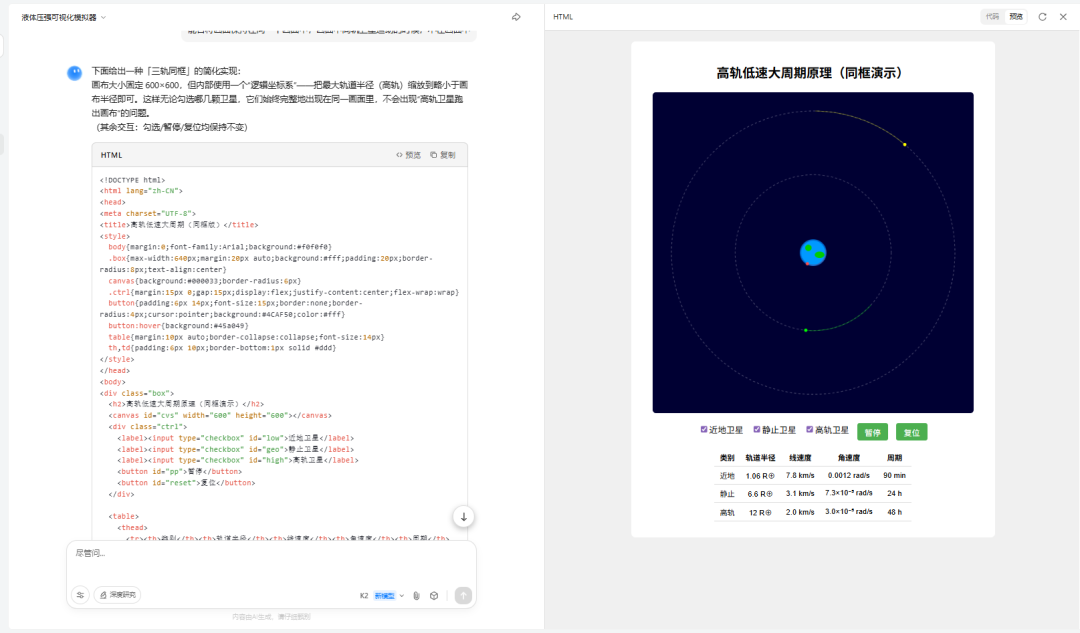 又一国产之光！Kimi K2制作理科课堂互动课件超绝