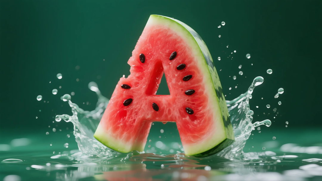 即梦AI 【水果】【西瓜】| 炎炎夏日,来点西瓜字体解解渴,附提示词