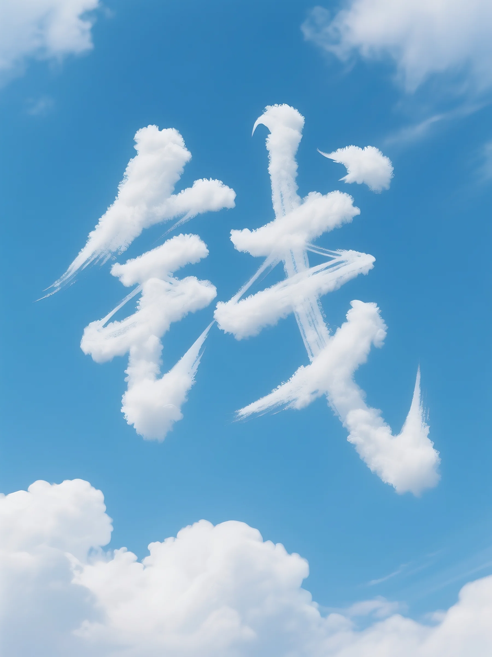 即梦AI 【云】| 用一片云制作姓氏字,附提示词