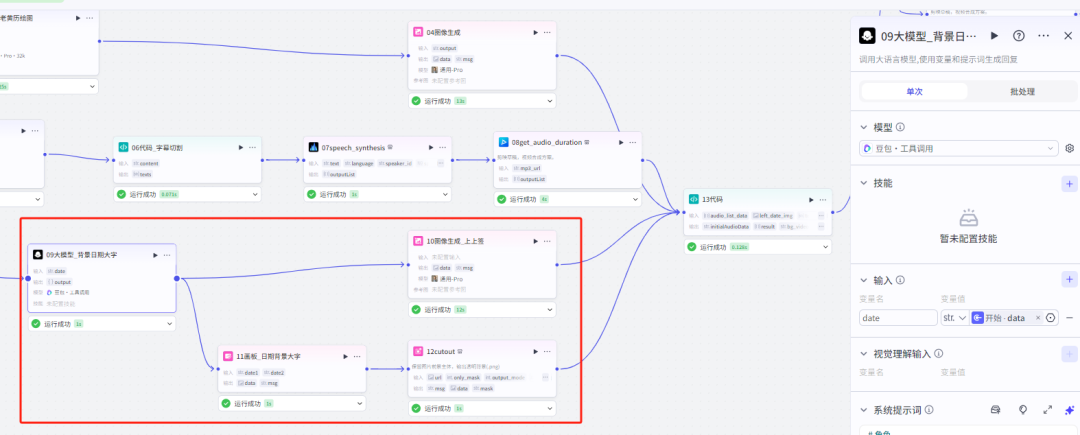 扣子Coze教程:老黄历视频工作流,保姆级教程(附提示词,代码,节点图示)