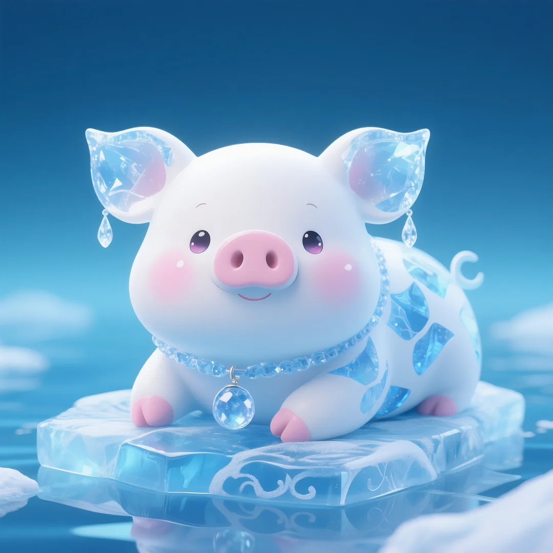 即梦AI 【动物】【十二生肖】| 炎炎夏日冰晶质感清凉版十二生肖头像,附提示词