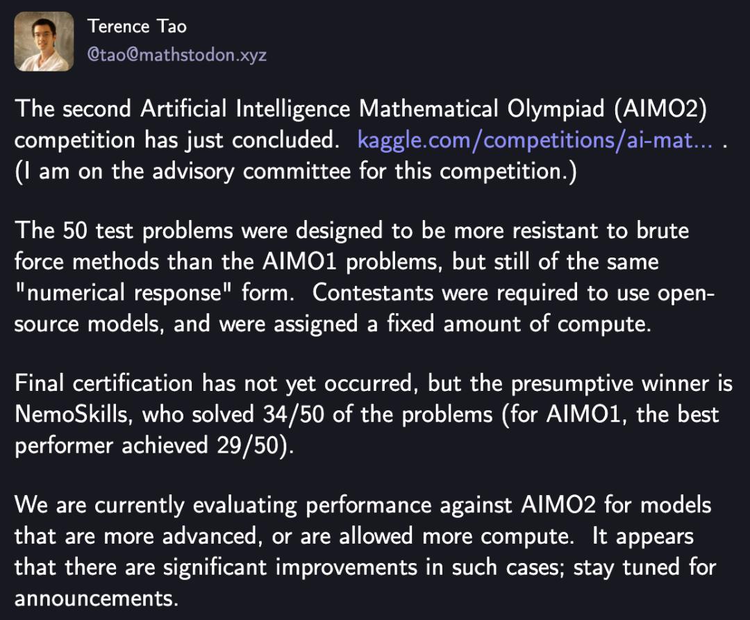 AI奥数大奖出炉，英伟达14B摘桂冠