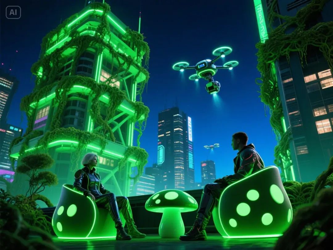 即梦AI画图教程:(七十四)未来城市·空中花园