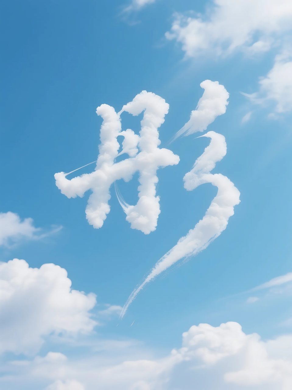 即梦AI 【云】| 用一片云制作姓氏字,附提示词