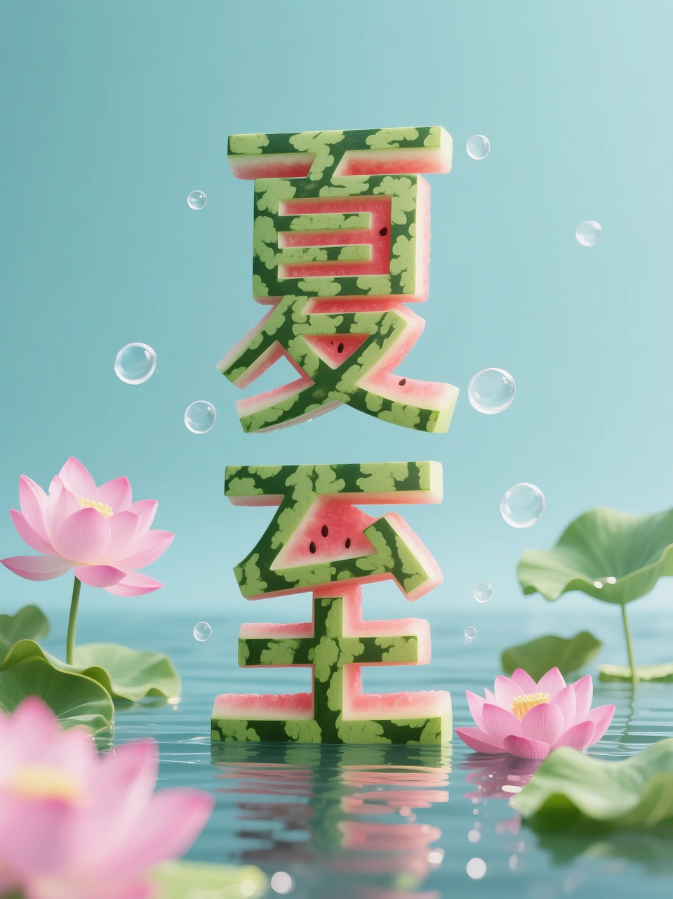 即梦AI 【水果】【西瓜】| 炎炎夏日,来点西瓜字体解解渴,附提示词