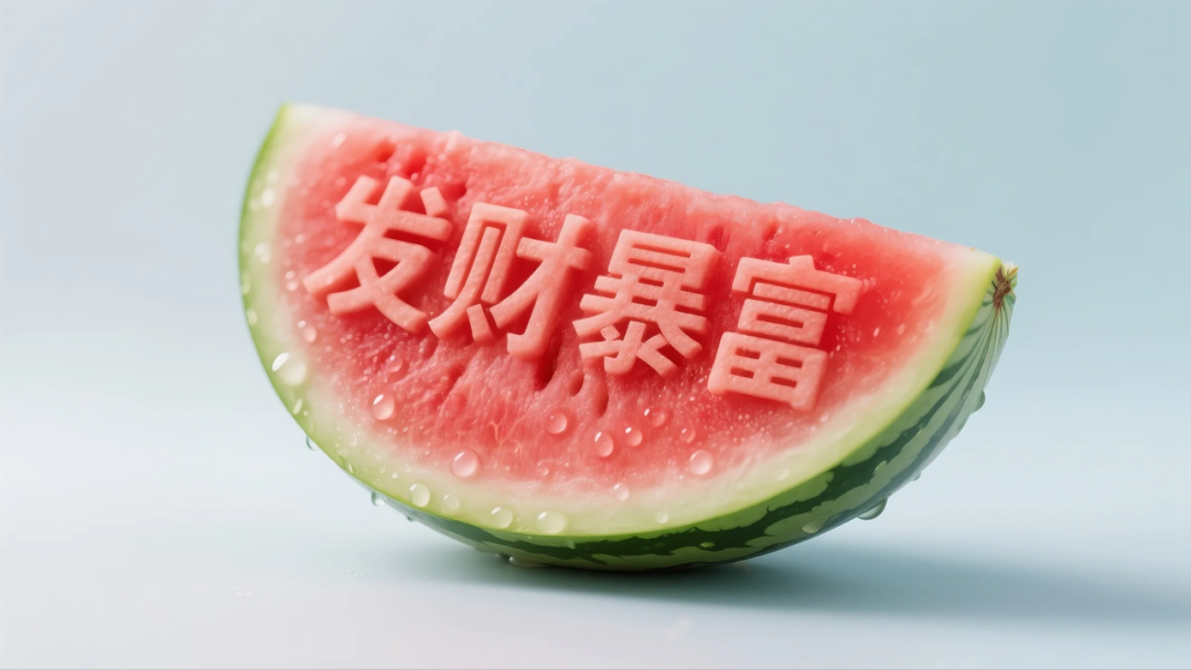 即梦AI 【水果】【西瓜】| 炎炎夏日,来点西瓜字体解解渴,附提示词
