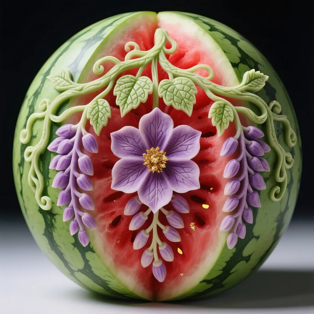 即梦AI 【水果】【西瓜】| 炎炎夏日,来一组赏心悦目的西瓜图案解暑降温,附提示词