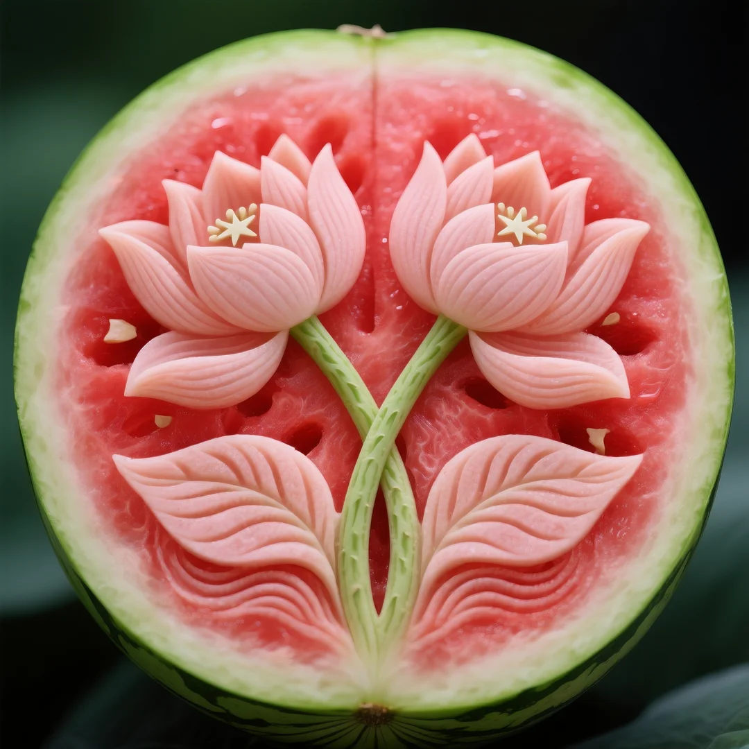 即梦AI 【水果】【西瓜】| 炎炎夏日,来一组赏心悦目的西瓜图案解暑降温,附提示词