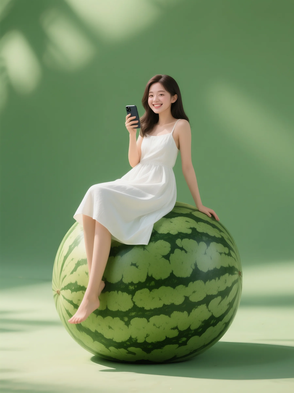 即梦AI 【水果】【西瓜】| 夏日里西瓜上的童趣,附提示词