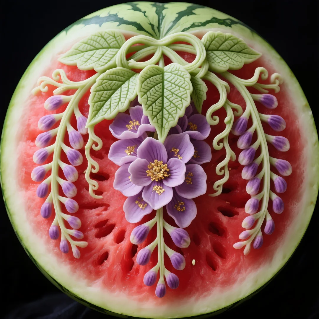 即梦AI 【水果】【西瓜】| 炎炎夏日,来一组赏心悦目的西瓜图案解暑降温,附提示词