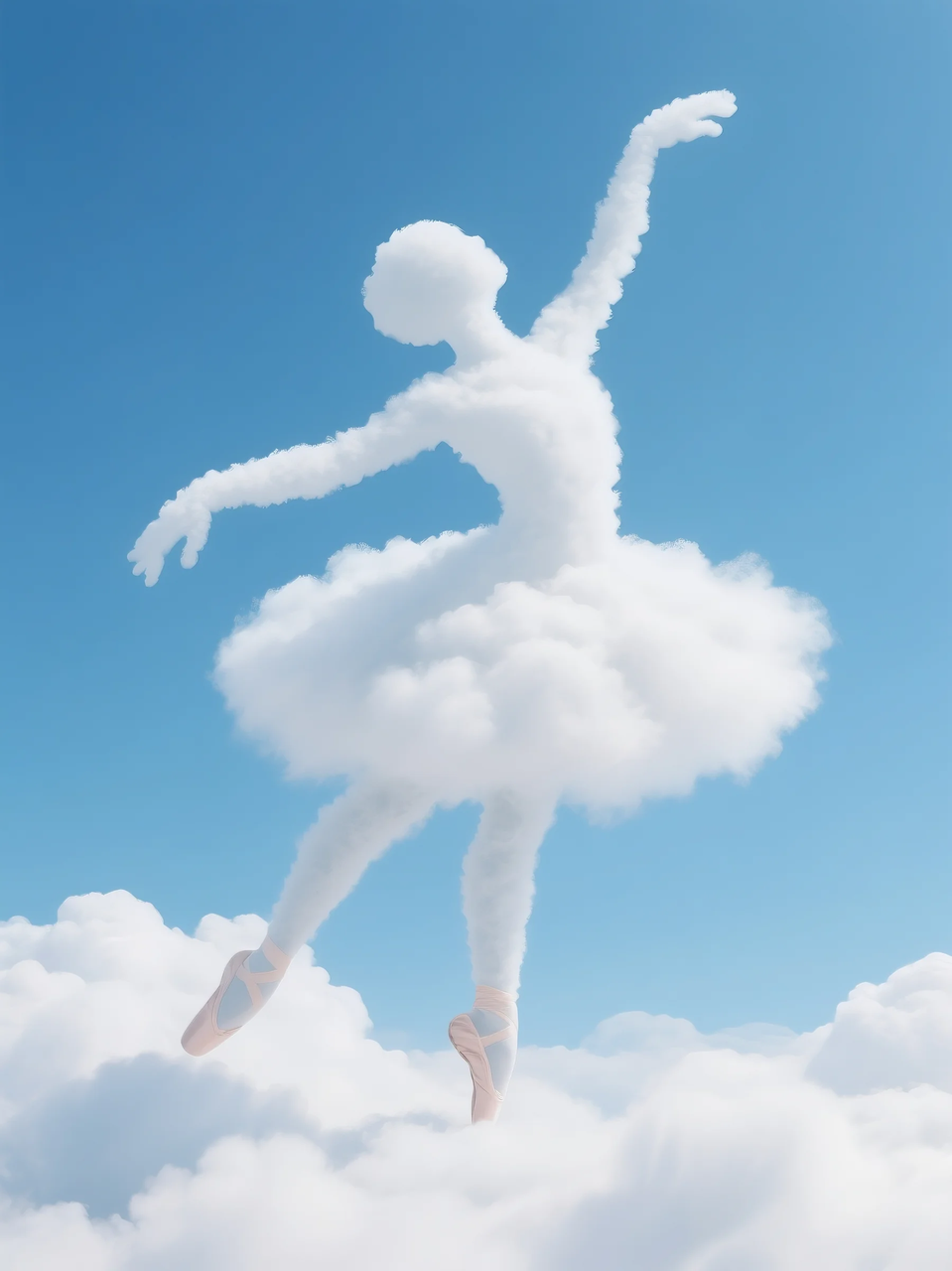 即梦AI 【云】| 一朵热爱运动的云,附提示词