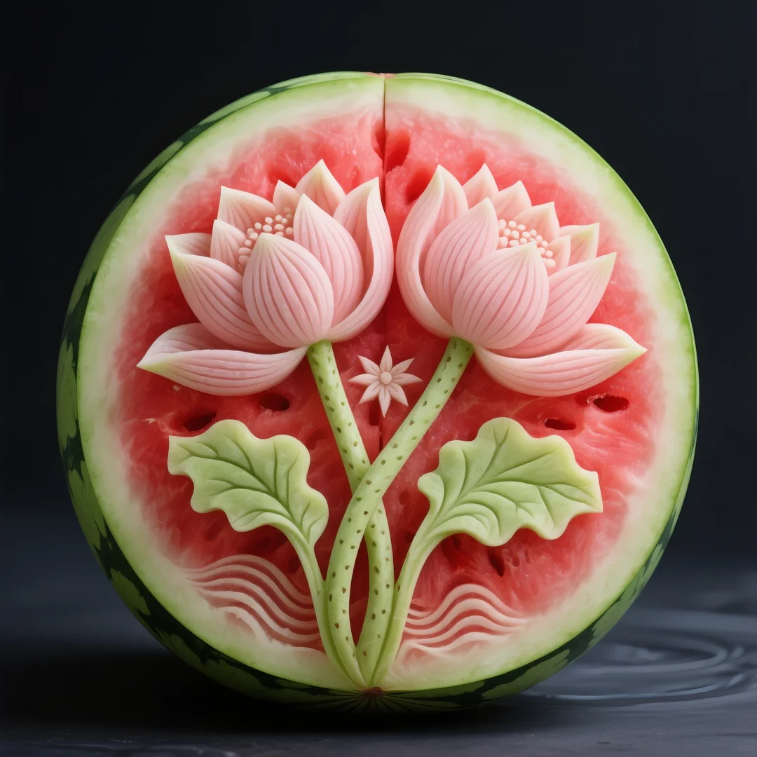 即梦AI 【水果】【西瓜】| 炎炎夏日,来一组赏心悦目的西瓜图案解暑降温,附提示词