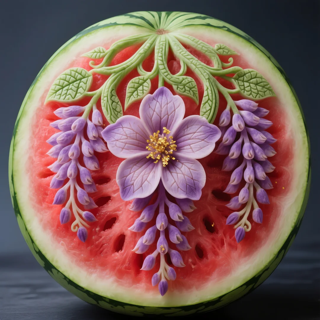 即梦AI 【水果】【西瓜】| 炎炎夏日,来一组赏心悦目的西瓜图案解暑降温,附提示词