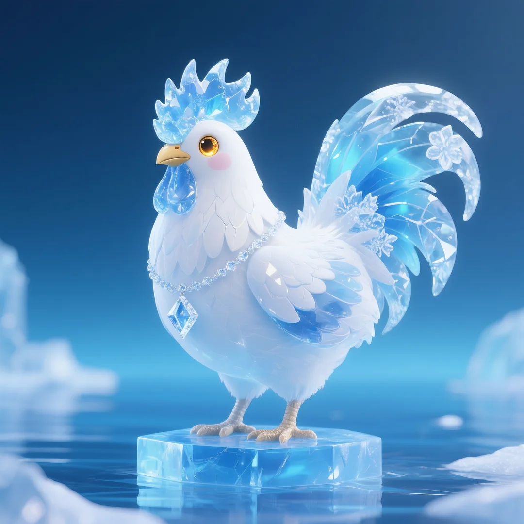 即梦AI 【动物】【十二生肖】| 炎炎夏日冰晶质感清凉版十二生肖头像,附提示词