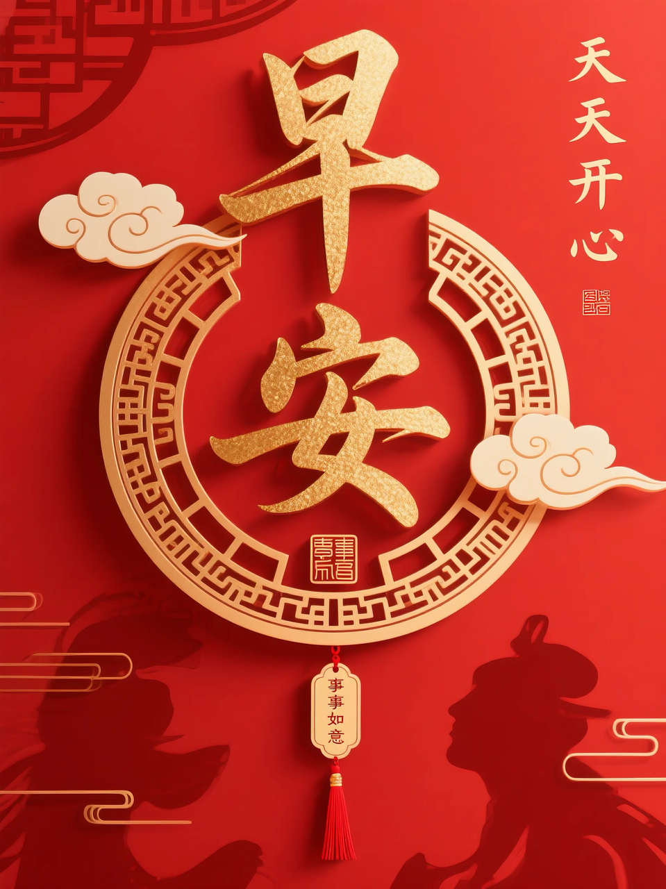 即梦AI 【文字图片素材】【早安祝福】| 用AI制作喜庆的早安祝福图片,附提示词