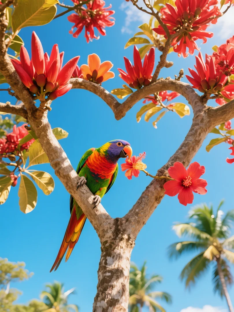 即梦AI 【植物】【树】| 你打卡过这样的爱心树吗？