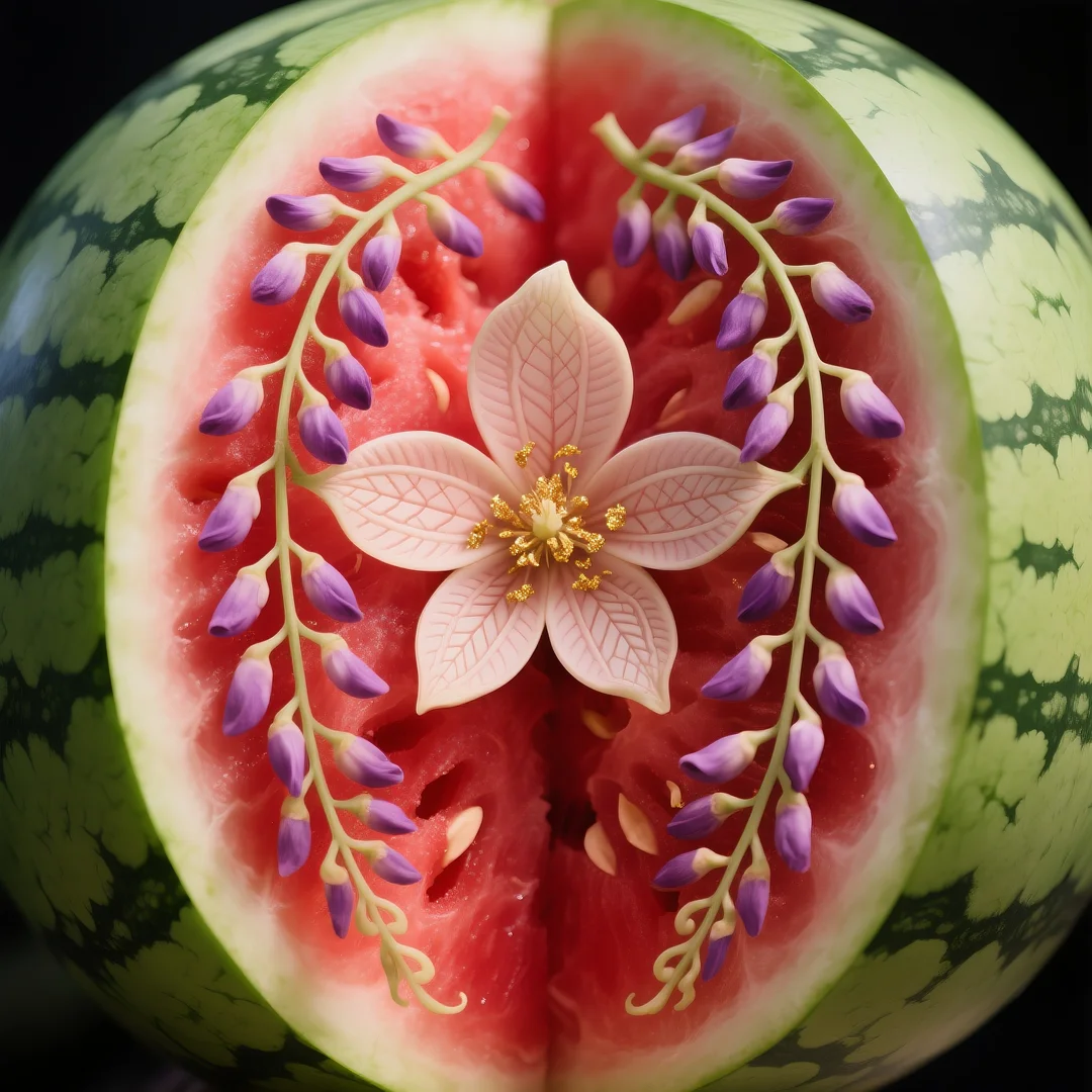 即梦AI 【水果】【西瓜】| 炎炎夏日,来一组赏心悦目的西瓜图案解暑降温,附提示词