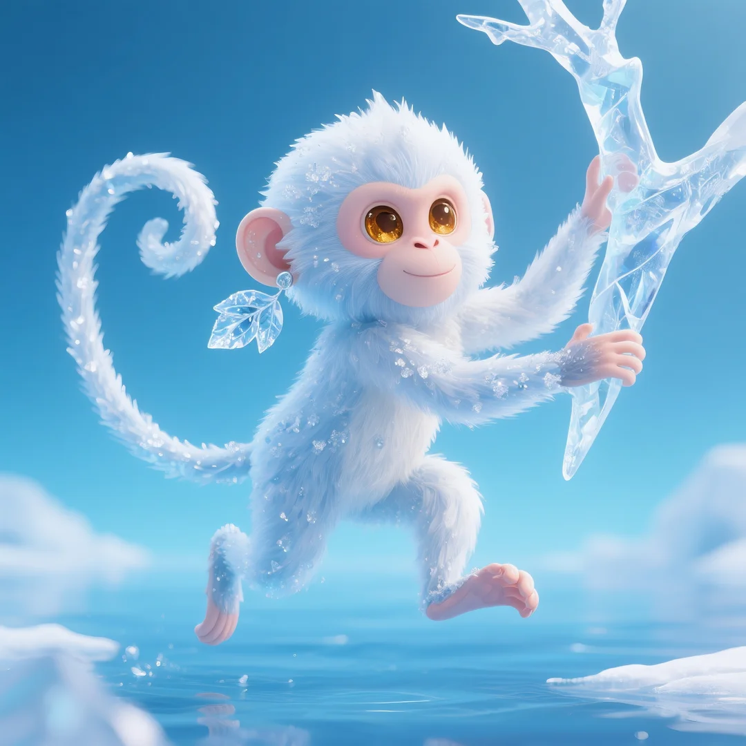 即梦AI 【动物】【十二生肖】| 炎炎夏日冰晶质感清凉版十二生肖头像,附提示词