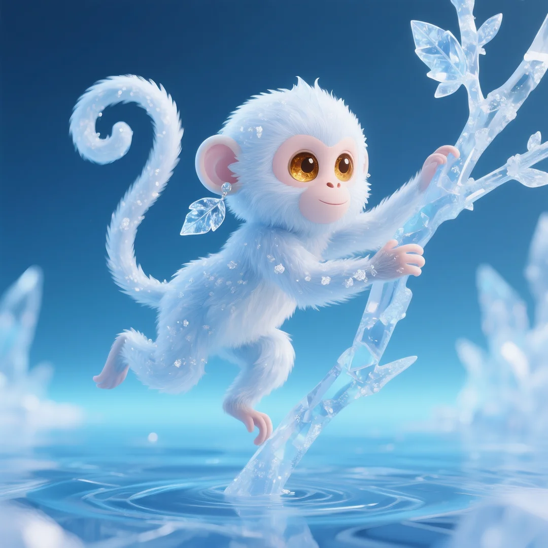 即梦AI 【动物】【十二生肖】| 炎炎夏日冰晶质感清凉版十二生肖头像,附提示词